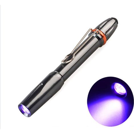 Torche UV Ultra Violet Torch Lampe de poche Blacklight Pen Light Detector 395nm UV Lampe de poche LED Penlight (1 pack) (1/5)