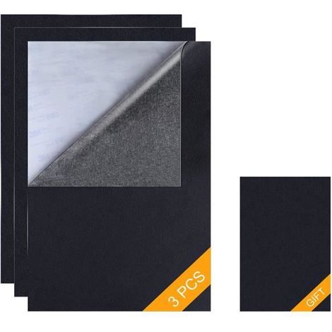 Patch de Réparation Cuir Autocollant - Non spécifié - 20x30 cm - Noir - Auto-adhésif - Cuir PU (1/2)