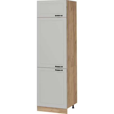 Kühlumbauschrank R-Line, Weiß Landhaus, 60 cm, Vicco