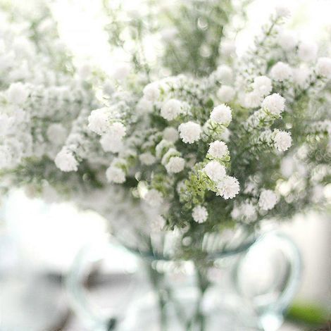 Fleurs artificielles de gypsophile blanche, aspect réaliste, pour guirlande, couronne de mariage, bouquet de fleurs pour fille, arrangement floral DIY (1/4)
