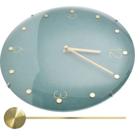 Horloge murale ronde suspendue moderne sans cadre avec pendule pour maison bar boutique café salon (1/5)