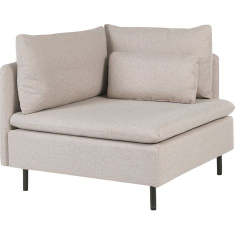 1-Seat Section Beige Fabric Sofa Corner Module Single Arm Modern Single-Seat EGERIS (1/5)