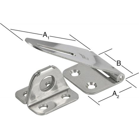 Acciaio inossidabile Moraillon di sicurezza 80x37mm. acciaio inossidabile