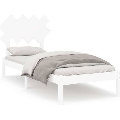 Maison Exclusive - Estructura de cama de madera maciza blanca 90x (1/5)