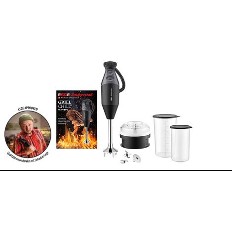 ESGE 908300 Stabmixer M 200 BBQ 200 W Rezeptbuch Zauberstab Set Zubehör (1/3)