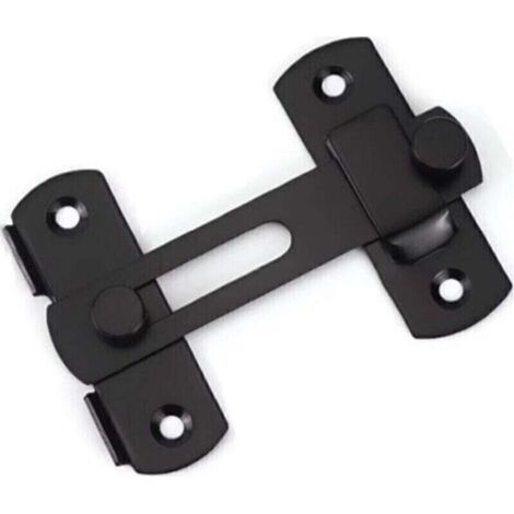Sliding door lock, matte black finish stainless steel Shutter lock Door latch Swivel bolt With screws For doors, windows, cabinets and gardens (1/5)