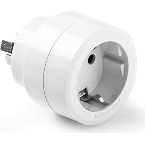 Adaptateur Australien/chinois - Européen, 10 à 250 V, Blanc
