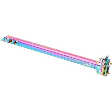 Tige de selle vélo aluminium 27.2mm CNC pour route et VTT, double rainure antidérapage et échelle graduée. (1/5)