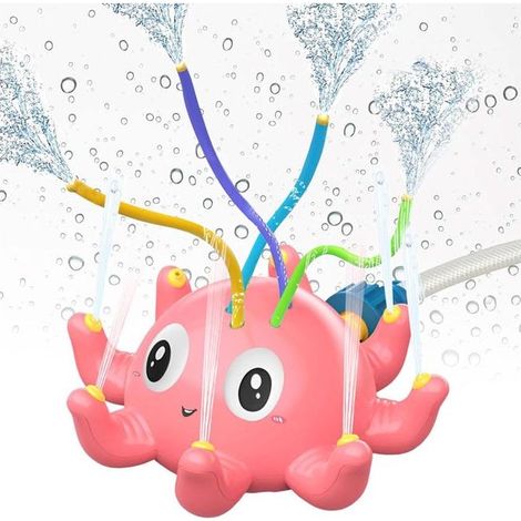 Wasserspiele für draußen für Kinder von 3-10 Jahren (Pink): Sprinklerspielzeug, Sprinkler-Wasserspiel, Bewässerungsspielzeug, Sprinkler, Oktopus-Wasserspiel (1/4)