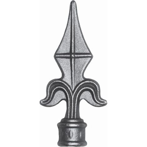 Pointe de lance - Hauteur 125mm largeur 57mm creux 16,5mm - Fer forgé - à souder - (1/3)