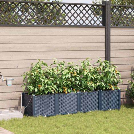 Jardineras Gris 160 x 40 x 37.5 cm Acero (1/5)