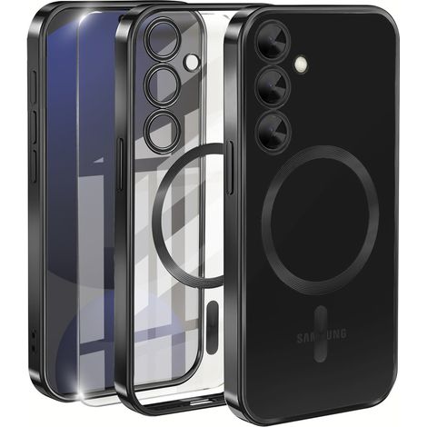 Schutzhülle für Samsung Galaxy S24 FE, Electro MagSafe, schwarz + Displayschutzfolie aus Glas (1/5)