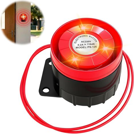 Sirene Alarme Exterieure 220V 120dB Système D'alarme De Sécurité Domestique (1/5)
