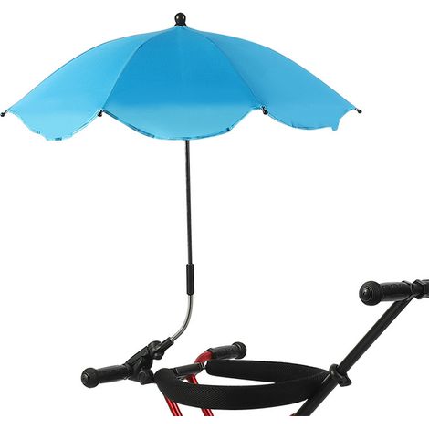 Parapluie de chaise avec pince, Portable, pour poussettes de Patio, bleu ciel (1/5)