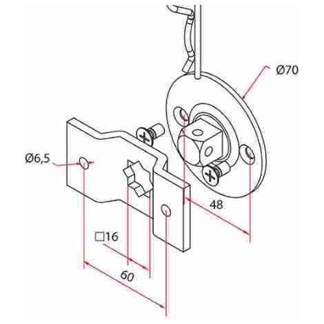 Tm2 58 Supporto Perno Quadro E Omega Faac A58060552 Automazione Automatismi