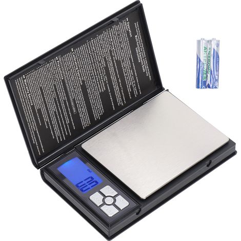 Balance Numérique - Plage 2000 g - Précision 0,1 g - Affichage LCD - ABS et Acier Inoxydable - Usage Cuisine Laboratoire Bijouterie - 1 Pièce (1/5)