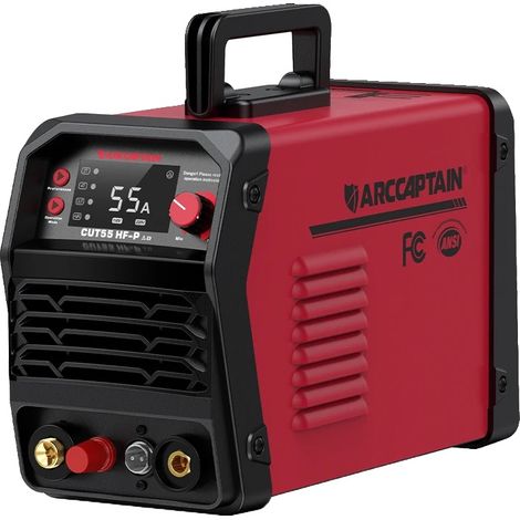 Cortadora de plasma, corriente máxima de 55 amperios, voltaje de entrada de 220 V, tecnología de inversor IGBT, modos de corte 2T/4T, tiempo de post-flujo ajustable. (1/5)