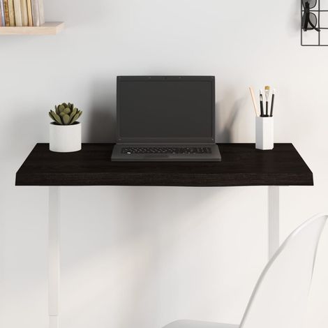 Tablero mesa madera roble tratada marrón oscuro 80x50x(2-4) cm vidaXL (1/5)