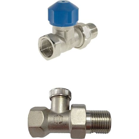 Kit robinet droit thermostatisable + Té de réglage Mâle Femelle 1/2" (15/21) - Arcanaute (1/3)