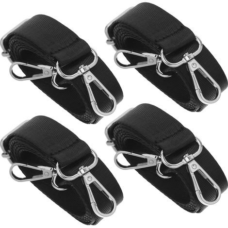Sangles de Jambe 4 Pièces Réglables pour Couverture de Cheval en Nylon Argenté, Longueur 150cm, Fixation à Double Pivot, Lot de Remplacement pour Cheval (1/5)