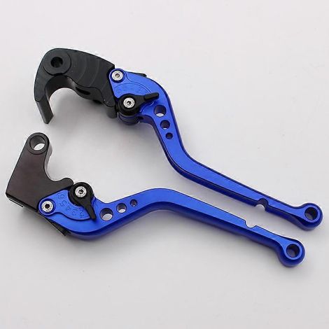 Convient aux motos Yamaha YZF R6 17-22 : poignée de frein, d'embrayage et de klaxon modifiées, accessoires de biellette de direction (bleu 2). (1/5)