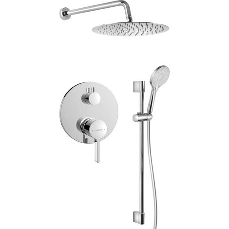 Ensemble de douche à encastrer ICONIC avec robinet, 2 sorties, chrome