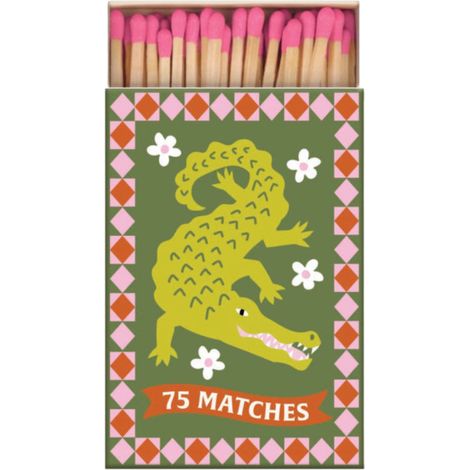 Scatola di Fiammiferi Lunghi Decorata Coccodrillo (75 pz) Paddywax