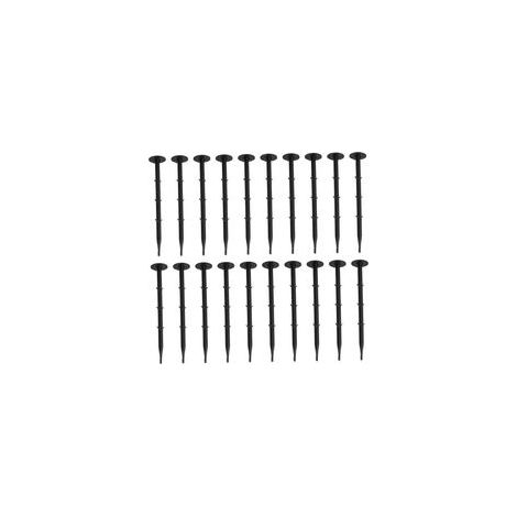 Clous en Film, Piquet de Fixation Plastique, Clous de Sol, Piquet de Fixation Sol Jardin, Ancrage de Sol pour Jardin, Clous pour Jardin, Réutilisable Piquets Extérieurs PP (16cm-100pcs) H205 (1/5)