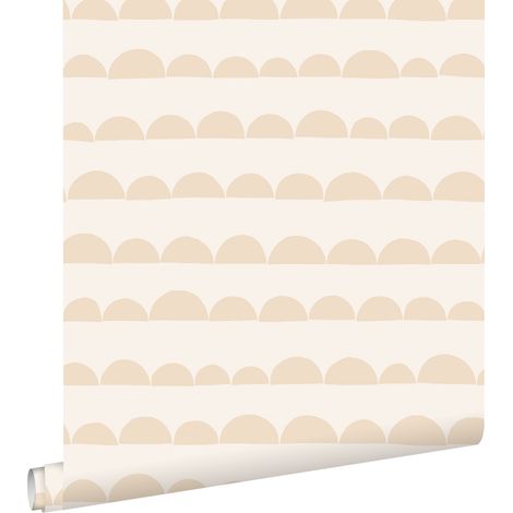 papier peint motif graphique beige - ESTAhome (1/5)