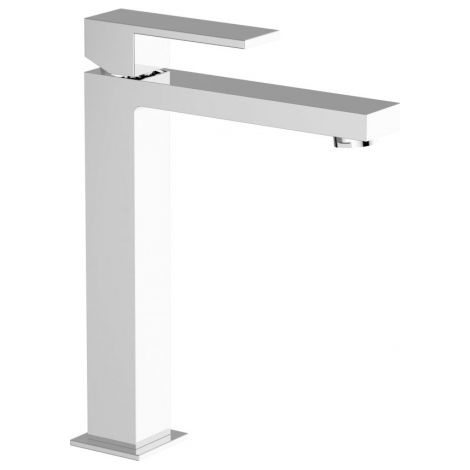 Mezclador de lavabo alto con desagüe click-clack en latón cromado - Teorema Pillar (1/3)