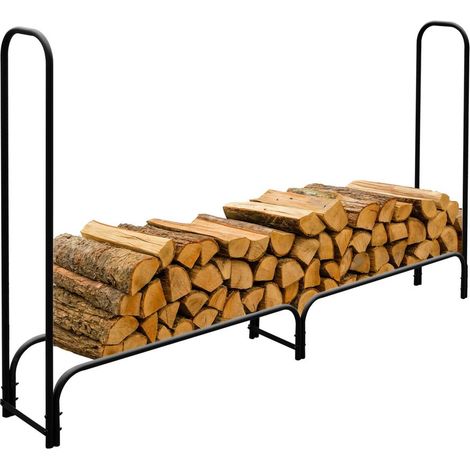 Kaminholzregal 200cm Außen- Innenbereich Feuerholzregal Brennholzstapelhalter Metall Pulverbeschichtet Kaminholzhalter Aufbewahrungsständer