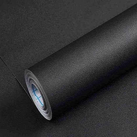 40×300cm Papier Adhesif pour Meuble Matte Noir Papier Peint Autocollant Film Vinyle Imperméable Cuisine Salon Chambre Décoration DIY (1/5)