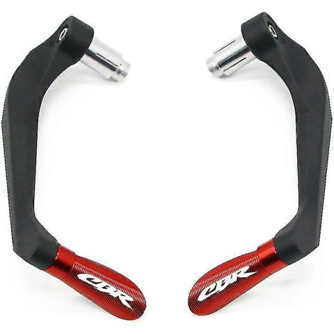 Poignées de guidon de moto avec protection pour leviers de frein et d'embrayage Honda CBR 600, 400, 900, 650, 150, 125, 300, 500, 929, 954, 1000 et 250 (rouge) (1/5)