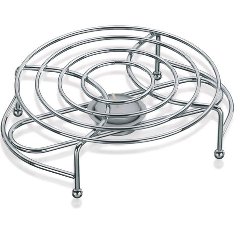 kela scaldatazze GLOBUL 21,5 x 18 x 6 cm, in metallo cromato, supporto per luce da tè, scaldatazze, lucido (1/5)