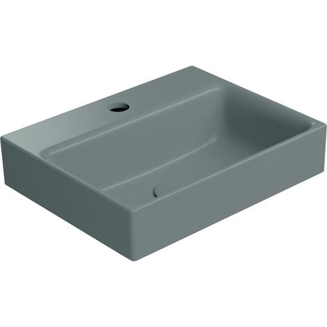 Lavabo en céramique NUBES 40x32cm, agave mat (1/3)