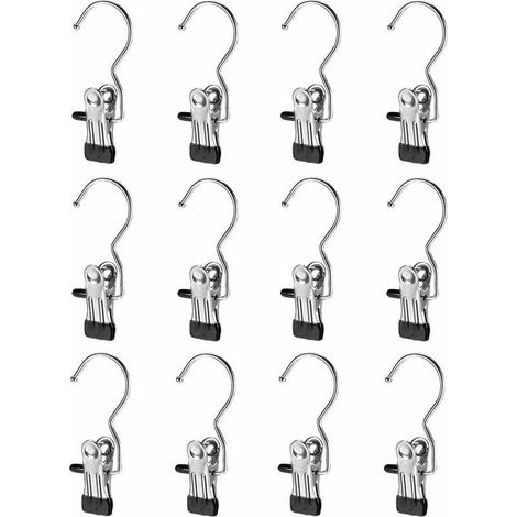 Polyvalent Crochet 12Pcs Antidérapant Porte-Cravates Suspension Crochet Placard Accessoire Organisat Supports (1/5)