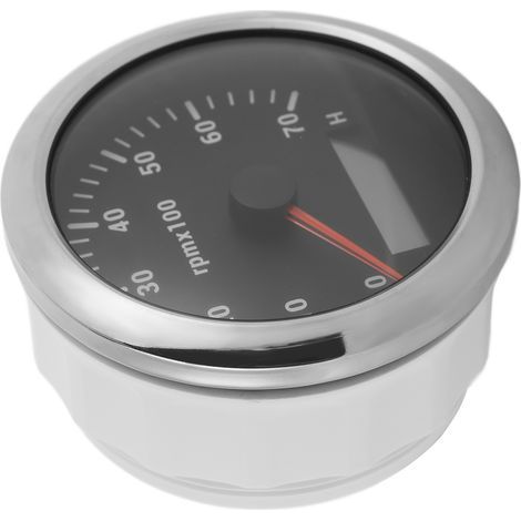 Drehzahlmesser (85 mm), 0–7000 U/min, 7-farbige, einstellbare Hintergrundbeleuchtung, für Auto- und Bootsmotoren, 9–32 V DC, Schwarz (1/5)