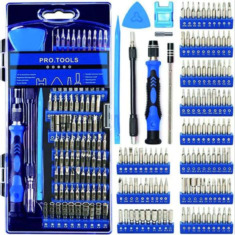 EASYCOMFORT Kit de Tournevis Magnétique 124 en 1 pour Xiaomi, iPhone, PC, Caméra, Drone, Outil de Réparation (1/5)