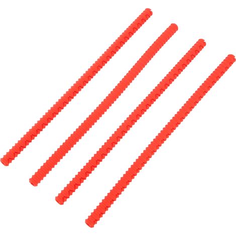 Lot de 4 protections pour grilles de four, revêtement en silicone résistant à la chaleur, accessoires de cuisine et de restaurant, rouge (1/5)