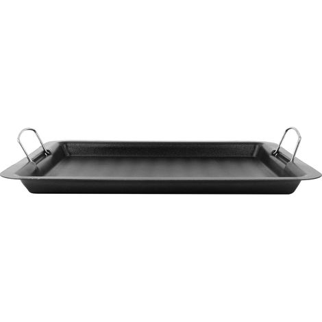 1 Poêle à griller,revêtement antiadhésif,acier robuste,bords arrondis,sécurité,cuisine,barbecue,camping,pique-nique (1/5)