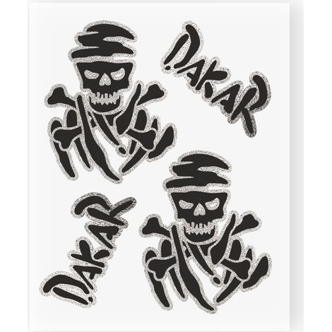 Adesivi Stickers Dakar Teschio 10 x 12 cm (1/4)