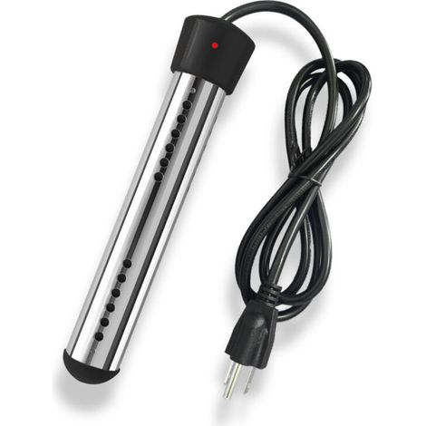 Chauffe-eau électrique 2500W avec tension par immersion, chauffe-eau de piscine, chauffe-eau portable, adapté pour étangs, seaux noir (1/4)