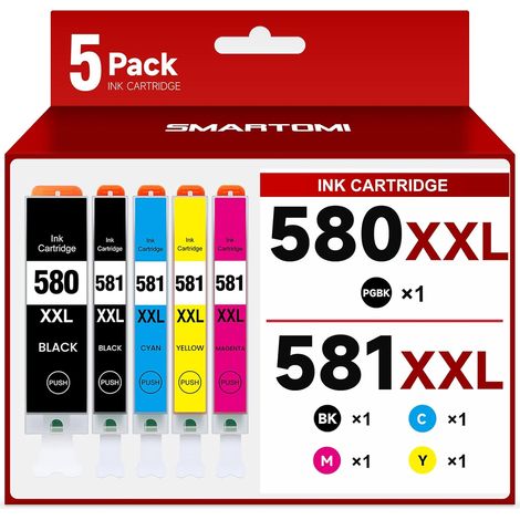 Cartouches d'encre compatibles Canon 580 581 (1/5)