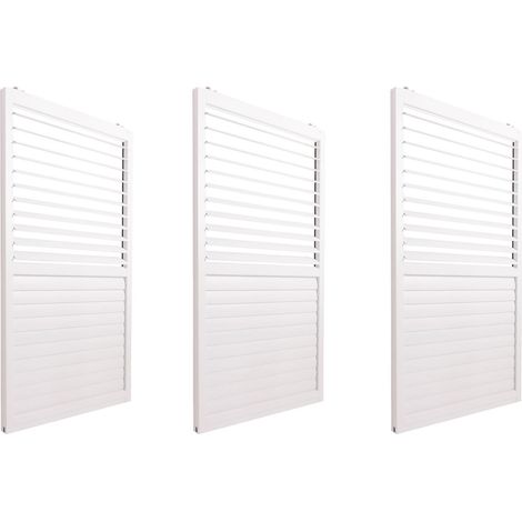 [NEUWERTIG] 3er-Set Aluminium Schiebetür für Pergola HHG-495, Terrassenüberdachung, Lamellenpaneel Modul, 206x272cm weiß (1/5)