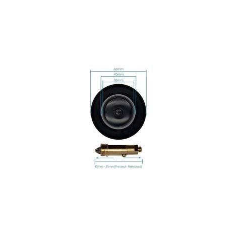 Pop up Bouchon de Lavabo 66mm Noir Mat Laiton Massif, Clic Clac Bouchon d'évier, Bouchon de Vidange d'évier, Bouchon à Pression à Ressort pour Salle de Bain Lavabo Lavabo (1/4)