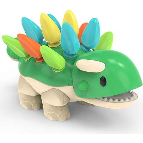 Jouet d'assemblage et de tri de dinosaures, jouet sensoriel de comptage et de reconnaissance des couleurs pour bébés et enfants (1/5)