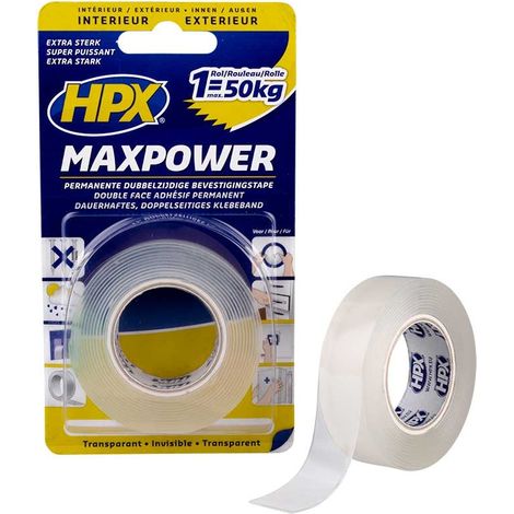 Doppelseitiges Klebeband mit starker Haftung transparent 19mm x 2m HPX - HT1902