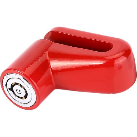 Cadenas antivol vélo métallique pour freins à disque, cadre plastique et clés rouges (1/4)