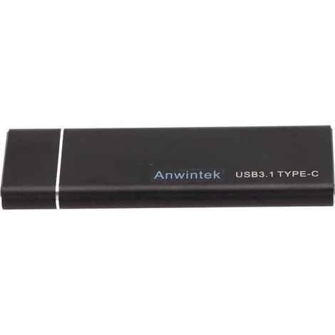 Vvikizy 6023-Anwintek M.2 NGFF PCI-e NVMe vers USB3.1 10G boîtier de disque dur mobile dédié SSD à semi-conducteurs haute vitesse (1/4)