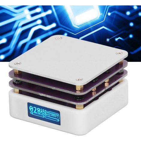 Table chauffante intelligente à température constante PD65W 20V pour le soudage électronique, le préchauffage de cartes, la retouche, le soudage CMS sur PCB, outil de chauffage professionnel, écran OL (1/5)